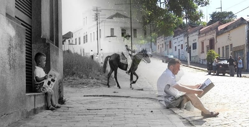 Aphv Sobrep E Fotos Antigas Em Cenas Atuais Do Cotidiano De Valinhos